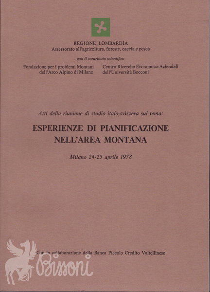 ESPERIENZE DI PIANIFICAZIONE NELL'AREA MONTANA