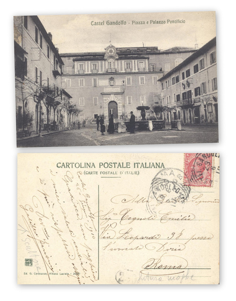 Galileo Parisini. Scultore. cartolina postale scritta e autografa.