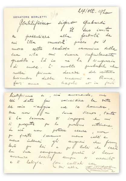 Senatore Borletti. (Milano 1880, 1939). Inprenditore, dirigente sportivo e senatore …