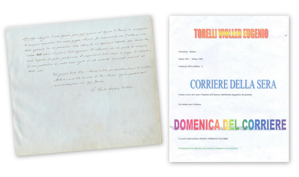 Eugenio Torelli Viollier (Napoli 1842, 1900). Giornalista, fondò nel 1876 …