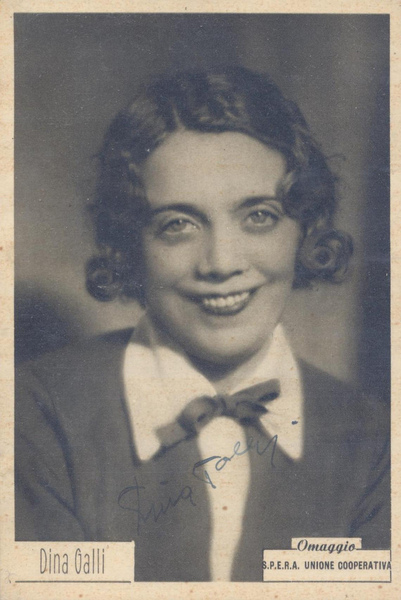 Dina Galli (Milano 1877 - Roma 1951). Attrice di grande …