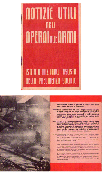 Notizie utili agli operai alle armi. Istituto Nazionale Fascista dela …