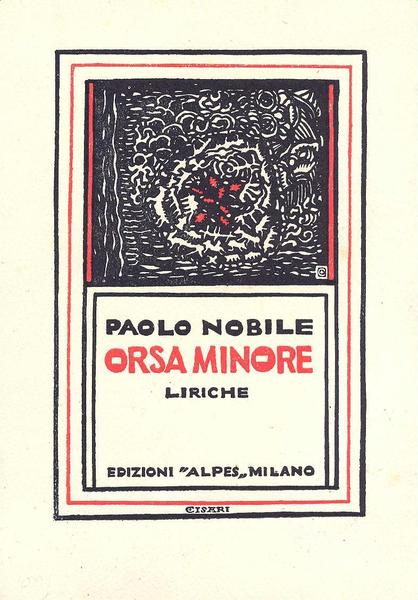 Giulio Cisari. Xilografia originale. Bozzetto di prova per copertina del …