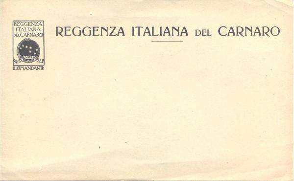 Carta intestata della Reggenza Italiana del Carnaro.