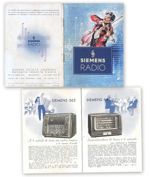 Siemens Radio. Stagione 1941 - 42. Catalogo.