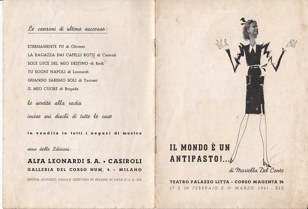 Il mondo è un antipasto. Teatro Palazzo Litta 27,28 febbraio …