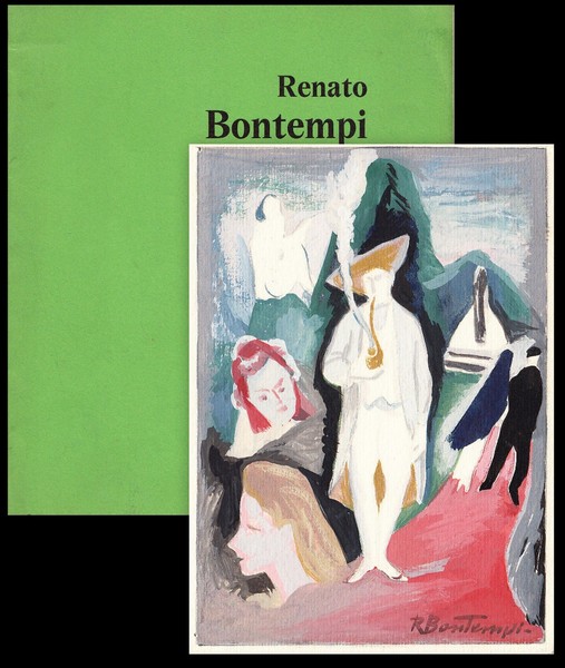 Renato Bontempi. Disegno originale a tempera firmato e catalogo Dipinti …