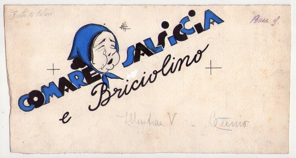 Disegno originale a due colori firmato M. Congiu per la …