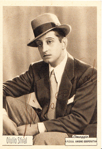 Giulio Stival. (Venezia,1903 – Novara, 1953). Attore italiano. Cartoncino fotografico …