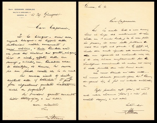 Giovanni Ansaldo (Genova, 1895 – Napoli, 1969). Giornalista e scrittore …