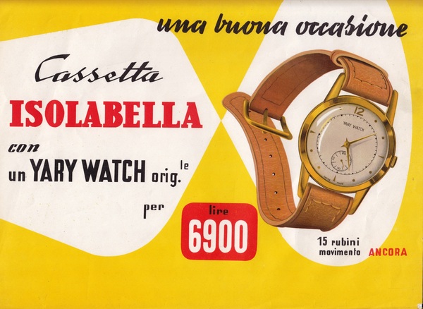 Isolabella. Una buona occasione Cassetta Isolabella con un Yary Watch. …