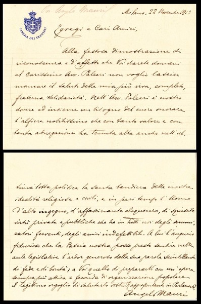Angelo Mauri. (1873 – Candia Lomellina, 1936). Accademico, politico e …