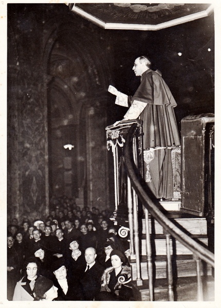 Papa Pio XII, Eugenio Pacelli. Fotografia originale dove parla dell'Apostolato …