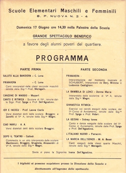 Scuole Elementari Maschili e Femminili. B. P. Nuova n. 2, …