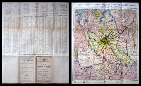 Otello Busetti. Carta Provincia di Milano e Provincie limitrofe con …