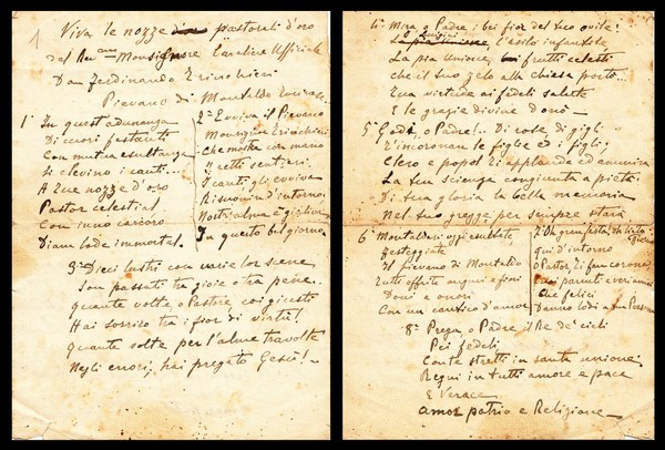 Nozze pastorali di Don Ferdinando Trinchieri, prevosto di Montaldo Torinese. …