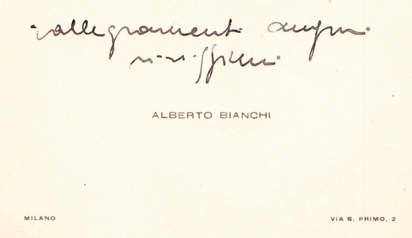 Alberto Bianchi. (Rimini 1882 - Milano 1969). Pittore, nipote del …