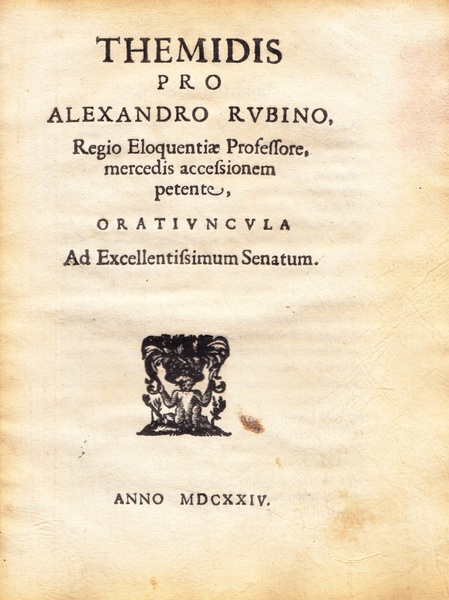 Themidis pro Alexandro Rubino, regio eloquentiae professore, mercedis accessionem petente, …