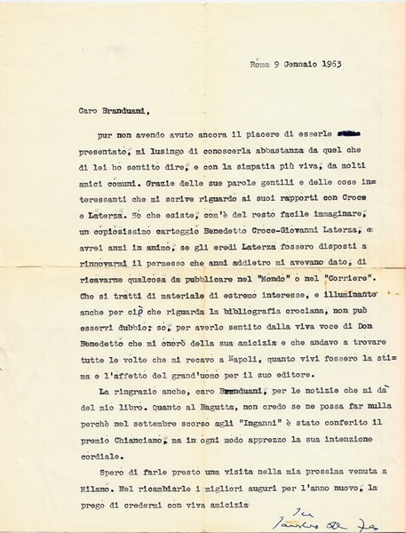 Sandro De Feo. (Modugno 1905 - Roma 1968). Giornalista e …