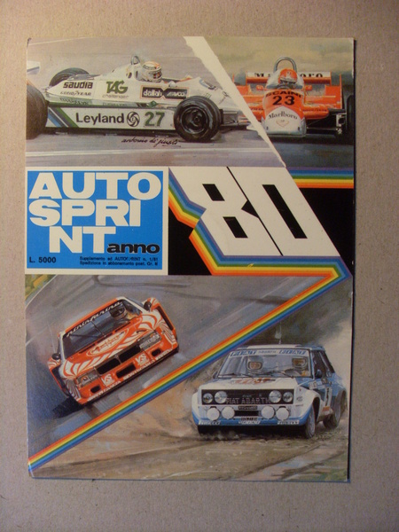 Cartolina pubblicitaria AUTO SPRINT Anno'80 (corse auto / formula1)