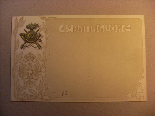 Cartolina 2° Reggimento 4° Battaglione Bersaglieri