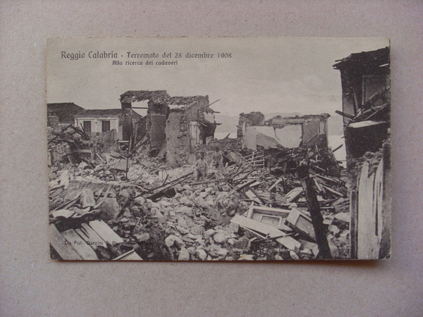 Cartolina Reggio Calabria "PELLARO - Terremoto 28 Dicembre 1908" Alla …