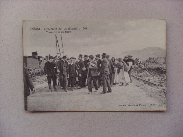 Cartolina Reggio Calabria "PELLARO - Terremoto 28 Dicembre 1908" Trasporto …