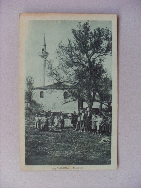 Cartolina VALONA (Albania) Moschea. Anni´30