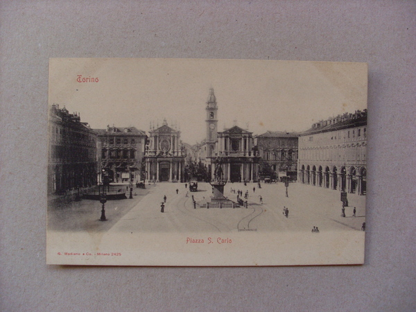 Cartolina TORINO - Piazza S.Carlo. Primi´900