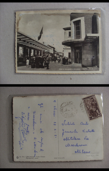 Cartolina / postcard Ponte Chiasso Chiasso e CHIASSO - Confine …