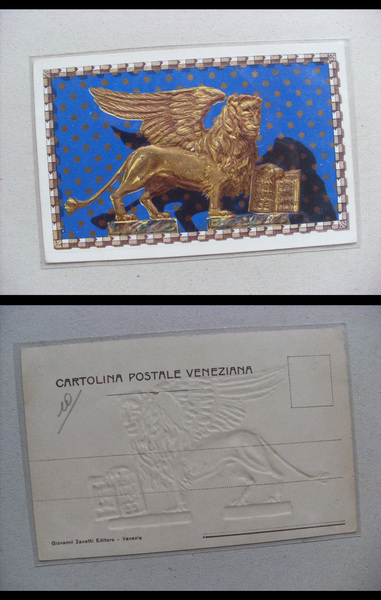 Cartolina / postcard Postale Veneziana. Stampata in rilievo. Giovanni Zanetti …