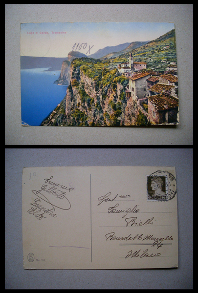 Cartolina Lago di Garda. TREMOSINE (Brescia) 1933