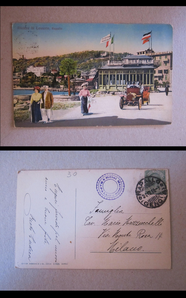 Cartolina RAPALLO Riviera di Levante 1913