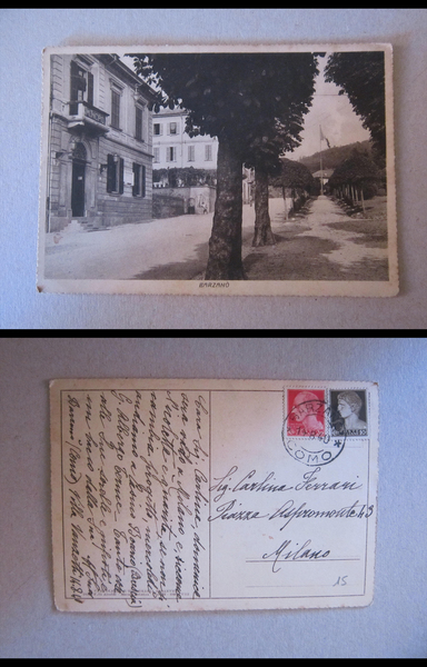 Cartolina Barzanò (Lecco) 1940