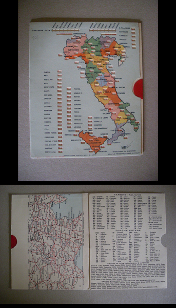 MAF Indicatore di distanze fra le principali città d'Italia. Targhe …