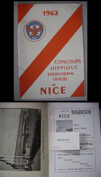 Reglement / Programme Concours Hippique International Officiel de NICE 1962