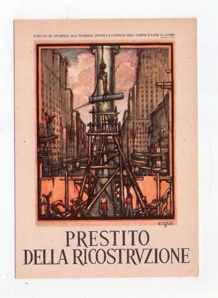 Cartolina / postcard PRESTITO DELLA RICOSTRUZIONE (1946) Cisari