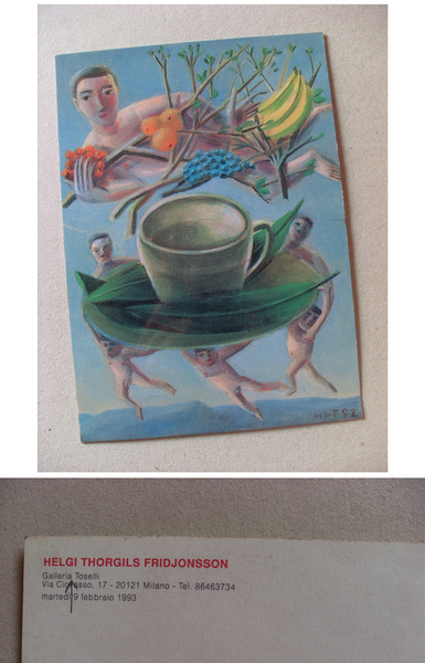 Invito mostra HELGI THORGIRLS FRIDJONSSON 1993. Galleria Toselli MILANO