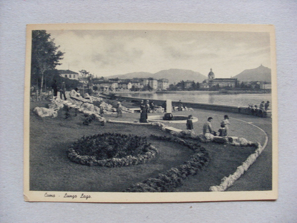 Cartolina / postcard COMO - Lungo Lago + francobollo 5 …