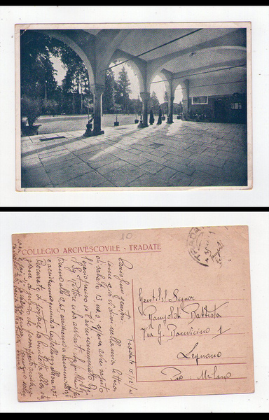 Cartolina / postcard Collegio Arcivescovile - Tradate (Varese) 1941