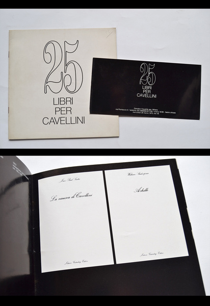 *"25 Libri per Cavellini" GUGLIELMO ACHILLE CAVELLINI - Cenobio Visualità …