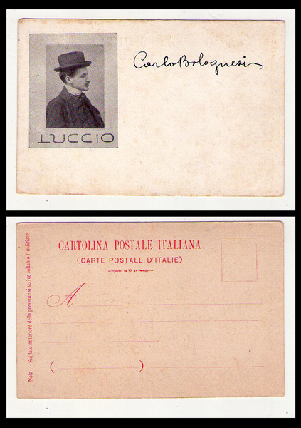 *Cartolina / postcard LUCCIO (Carlo Bolognesi) firmata. 1910 ca.