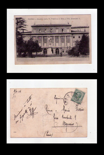 Cartolina / postcard PARMA - Giardino della R. Prefettura e …