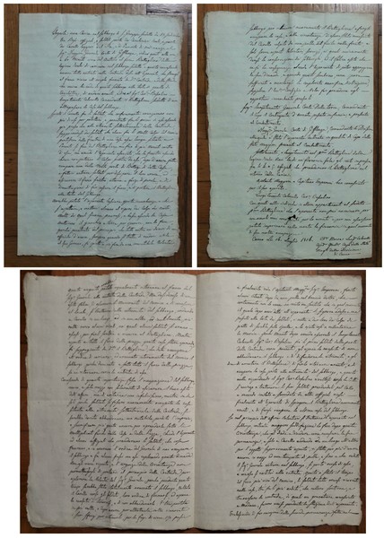 Battaglia di Grenoble. Resoconto parziale della battaglia manoscritto e firmato …