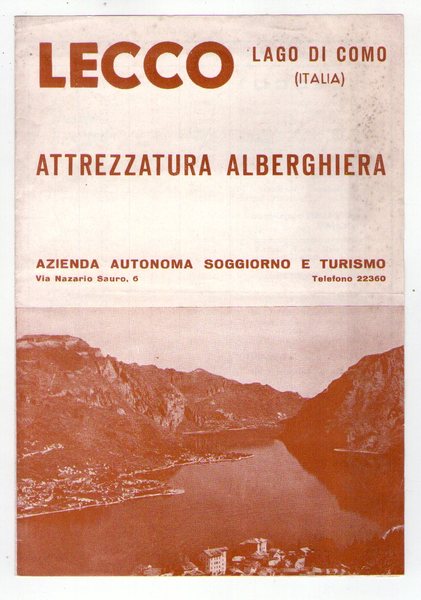 Brochure "LECCO - LAGO DI COMO. Attrezzatura alberghiera"