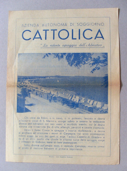 Brochure "Azienda Autonoma di Soggiorno CATTOLICA" 1950