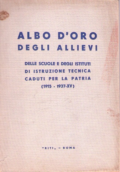 Albo d'oro degli allievi delle scuole e degli istituti di …