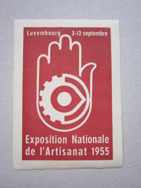 "Exposition Nationale de l´Artisanat 1955 - Luxembourg" 1 bollo ERINNOFILO