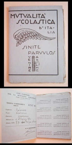 Tessera Ente Nazionale per la Maturità Scolastica 1932 - 1933 …