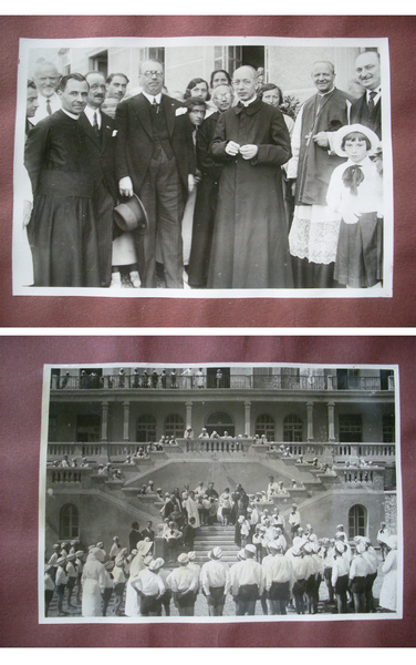 2 foto Cardinale Alfredo Ildefonso Schuster. Pietra Ligure 1932